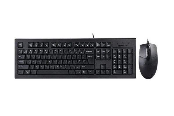 A4TECH (BLACK) KRS-8572 KEYBOARD + MOUSE (A-SHAPE) USB KEYBOARD-KEYBOARD-Makotek Computers