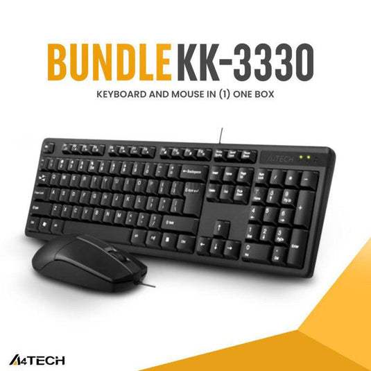 A4TECH KK-3330 COMBO MOUSE AND KEYBOARD-KEYBOARD-Makotek Computers