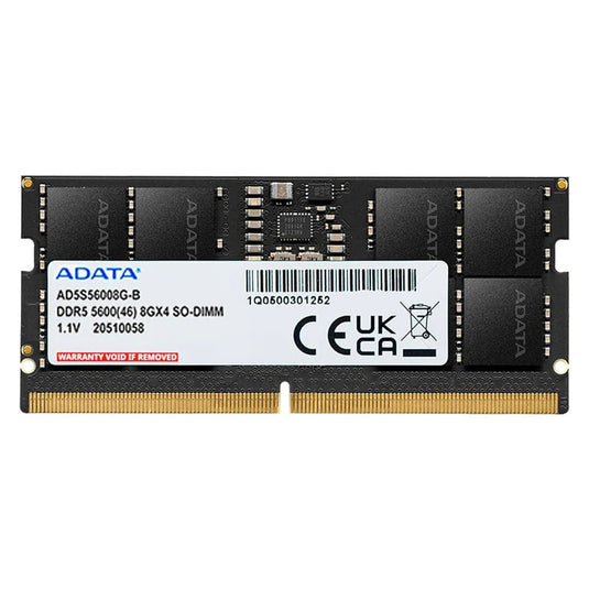 ADATA AD5S56008G-S ADATA| 8GB| DDR5| SODIMM|5600MHZ|MEMORY MODULE 12 MONTHS WARRANTY RAM