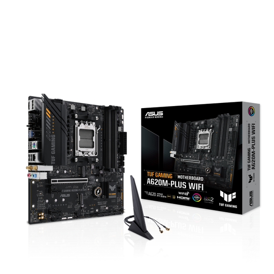 ASUS A620M-PLUS WIFI TUF GAMING MOTHERBOARD | AM5 | MICRO ATX | DDR5 | PCIE 4.0TWO WAY AI NOISE CANCELLATION | AURA SYNC | | DUAL M.2 SLOTS |  12 MONTHS WARRANTY MOBOARD