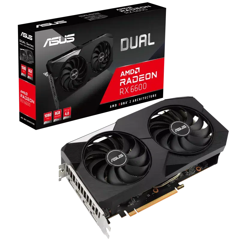 ASUS DUAL RADEON RX 6600 V2 8GB GDDR6 GRAPHICS CARD-GRAPHICS CARD-Makotek Computers