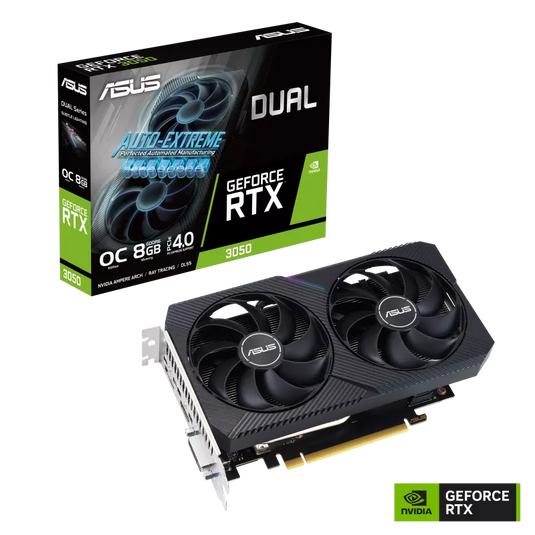 ASUS DUAL-RTX3050-8G-V2 DUAL GEFORCE RTX 3050 V2 OC EDITION | 8GB | GDDR6 | DUAL FAN | 128 BIT | 14GBPS |  12 MONTHS WARRANTY GRAPHICS CARD