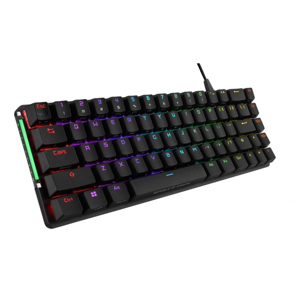 ASUS FALCHION ACE 65% COMPACT BLACK NX BLUE SWITCH MECHANICAL KEYBOARD-KEYBOARD-Makotek Computers