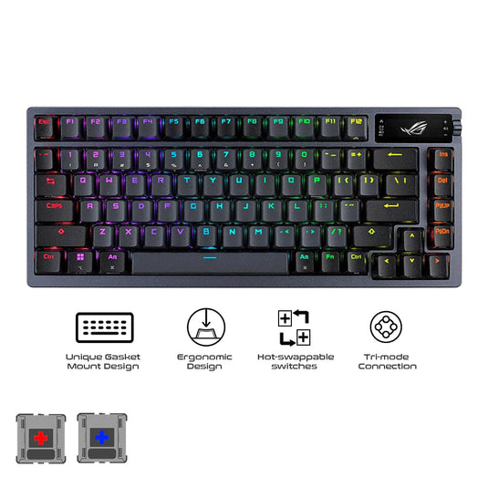 ASUS  M701 ROG AZOTH BLACK KEYBOARD | BLUE SWITCH KEYBOARD | 6 MONTHS WARRANTY KEYBOARD