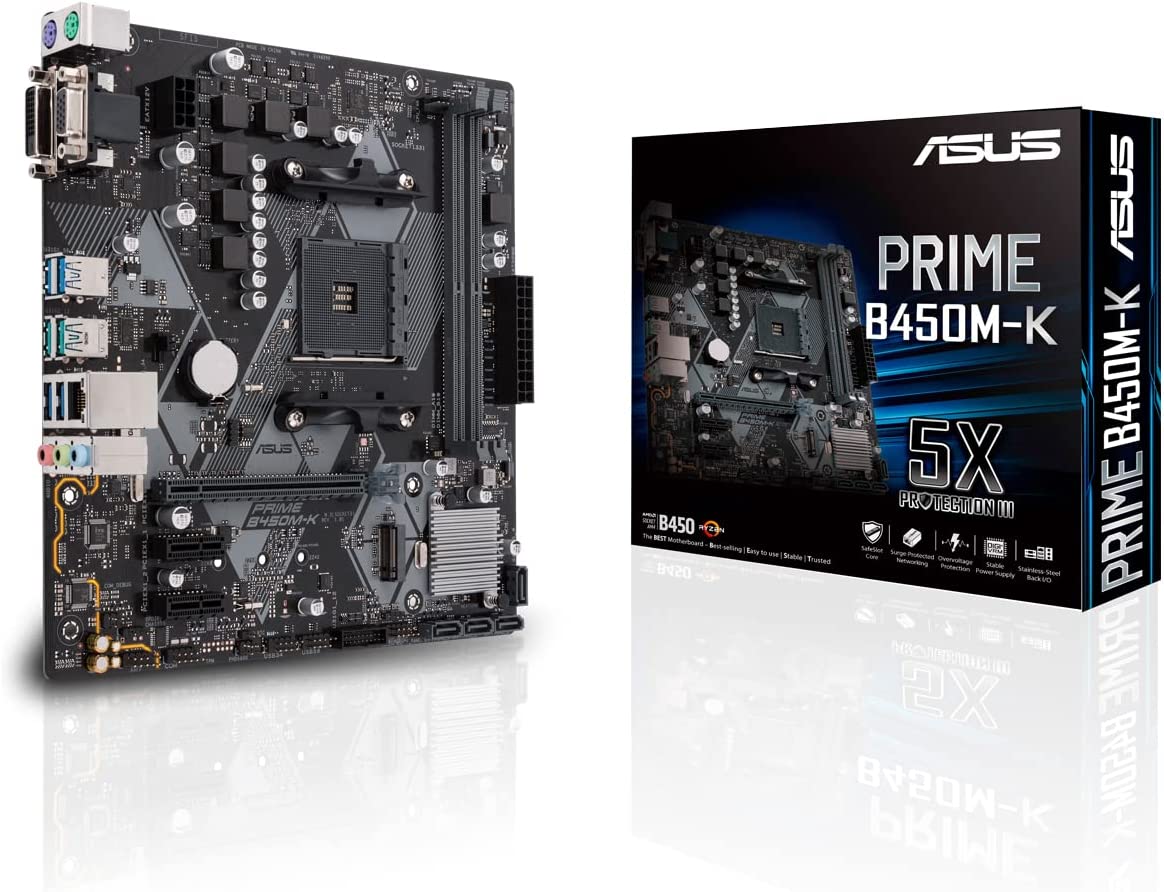 ASUS PRIME B450M-K II AMD B450 MICRO ATX DDR4 MOTHERBOARD-MOTHERBOARDS-Makotek Computers