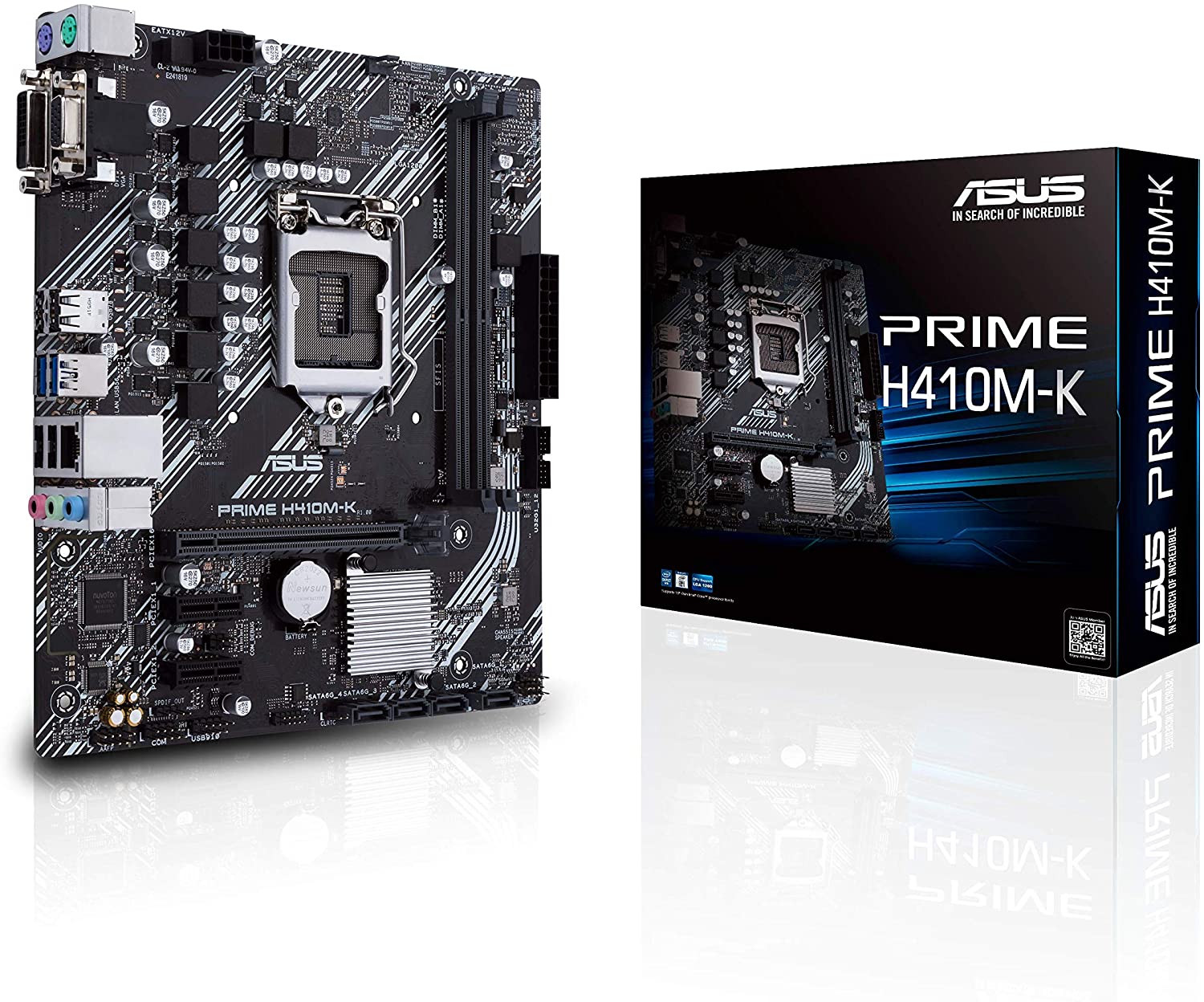 ASUS PRIME H410M-K INTEL¬Æ H410 (LGA 1200) MIC-ATX MOTHERBOARD WITH DDR4 SUPPORT, DVI, D-SUB, USB 3.2 GEN 1 PORTS, SATA 6 GBPS, COM HEADER MOTHERBOARD-MOTHERBOARDS-Makotek Computers