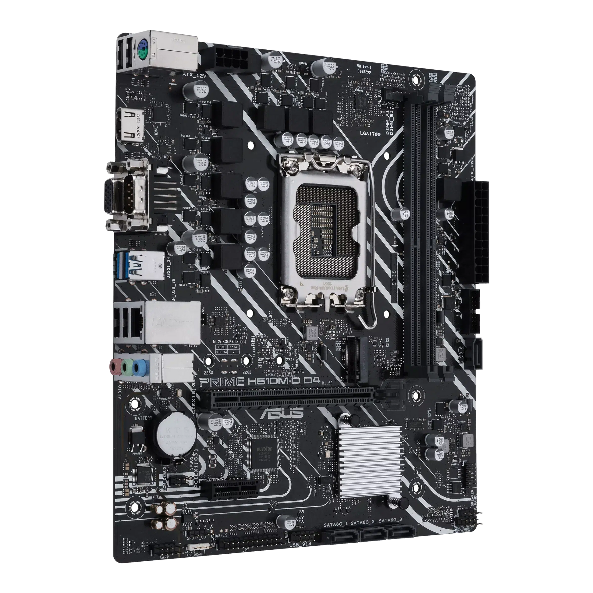 ASUS PRIME H610M-D D4 | DDR4 | PCIE 4.0 | M.2 SLOT | REALTEK 1 GB ETHERNET | HDMI® | D-SUB | USB 3.2 GEN 1 PORTS | SATA 6 GBPS | COM PORT | LPT HEADER | RGB HEADER | ATX MOTHERBOARD-MOTHERBOARDS-Makotek Computers