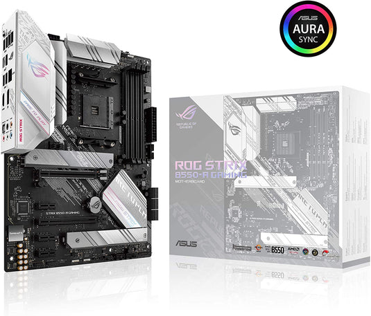 ASUS ROG STRIX B550-A GAMING AM4 ATX (WHITE) MOTHERBOARD-MOTHERBOARDS-Makotek Computers