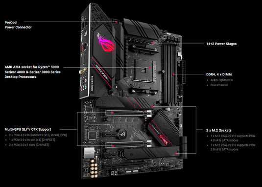 ASUS ROG STRIX B550 E GAMING MOTHERBOARD-MOTHERBOARD-Makotek Computers