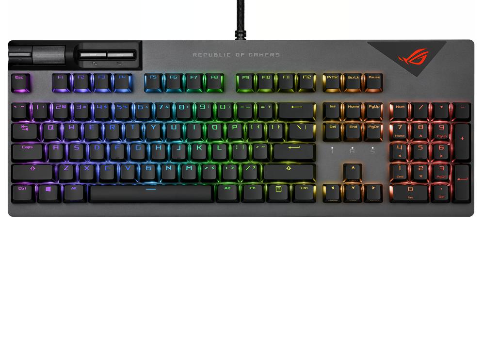 ASUS ROG STRIX FLARE II NX PBT BLUE MECHANICAL KEYBOARD-KEYBOARD-Makotek Computers