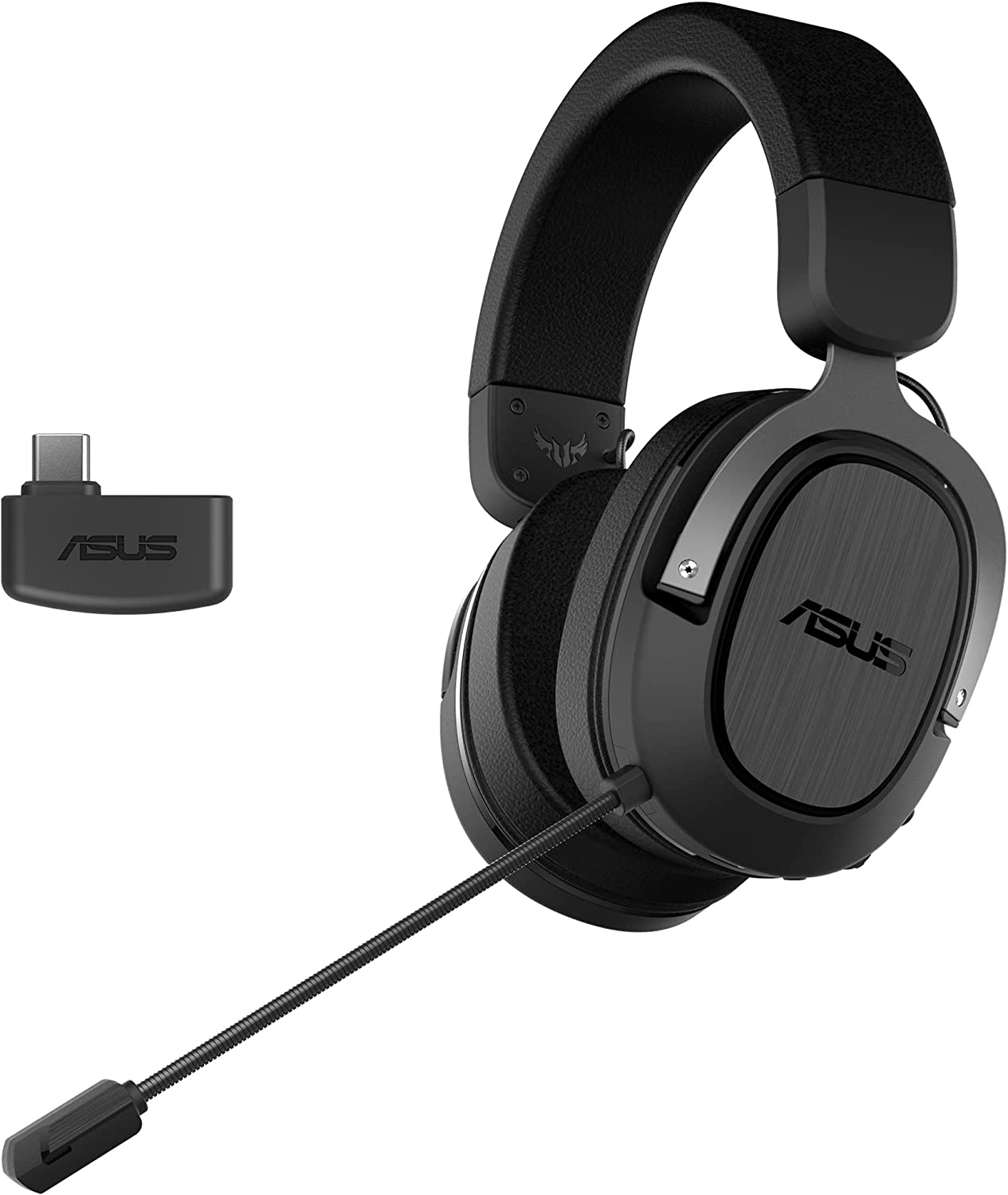 ASUS TUF GAMING H3 WIRELESS GUN METAL | 2.4 GHZ CONNECTION VIA A USB-C DONGLE | 7.1 SURROUND SOUND | DEEP BASS | LIGHTWEIGHT DESIGN | COMPATIBLE WITH PCS, PLAYSTATION® 5, NINTENDO SWITCH™ | WIRELESS GAMING HEADSET-HEADSET-Makotek Computers