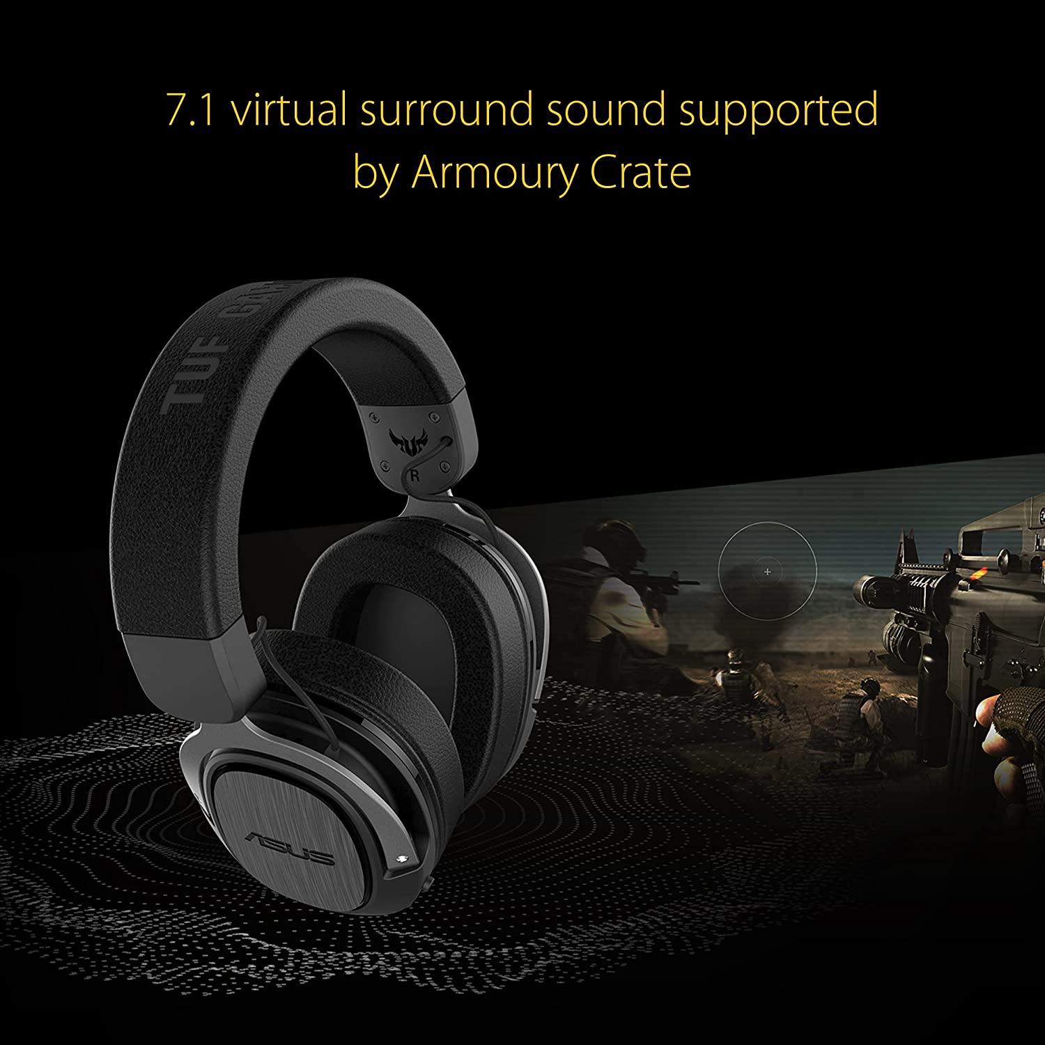 ASUS TUF GAMING H3 WIRELESS GUN METAL | 2.4 GHZ CONNECTION VIA A USB-C DONGLE | 7.1 SURROUND SOUND | DEEP BASS | LIGHTWEIGHT DESIGN | COMPATIBLE WITH PCS, PLAYSTATION® 5, NINTENDO SWITCH™ | WIRELESS GAMING HEADSET-HEADSET-Makotek Computers