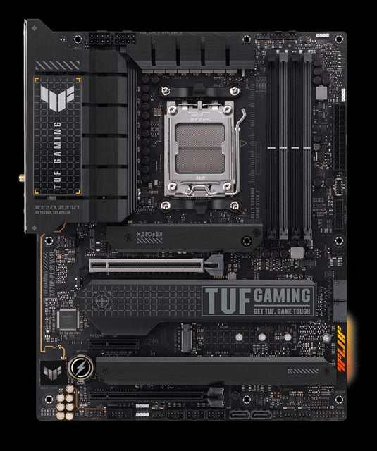 ASUS TUF GAMING X670E-PLUS WIFI | AMD SOCKET AM5 | AMD RYZEN 7000 SERIES DESKTOP PROCESSORS | 1 X REALTEK 2.5GB ETHERNET WI-FI 6E | ATX FORM FACTOR 12 INCH X 9.6 INCH ( 30.5 CM X 24.4 CM ) 12 MONTHS WARRANTY MOTHERBOARD