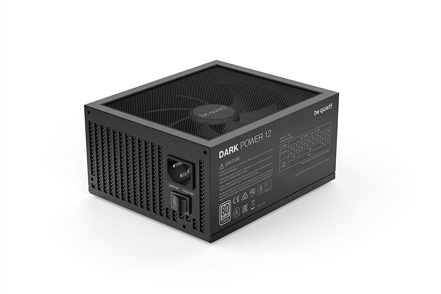 BE QUIET! DARK POWER 12 750W, 80 PLUS TITANIUM EFFICIENCY POWER SUPPLY-POWER SUPPLY UNITS-Makotek Computers