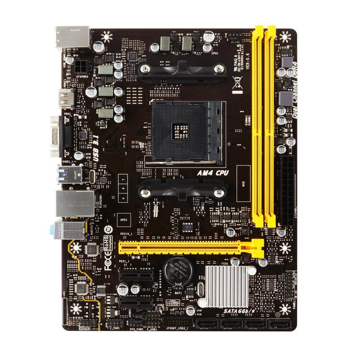 BIOSTAR A320MH AM4 AMD A320 SATA 6GB/S MICRO ATX AMD MOTHERBOARD-MOTHERBOARDS-Makotek Computers