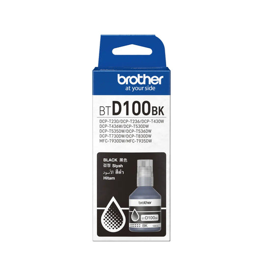 BROTHER BT-D100BK BLACK INK BOTTLE | APPROXIMATELY 7500 PAGES | NO WARRANTY  INK