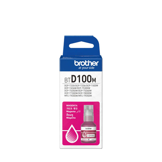 BROTHER BT-D100M MAGENTA INK BOTTLE | APPROXIMATELY 5000 PAGES | NO WARRANTY  INK