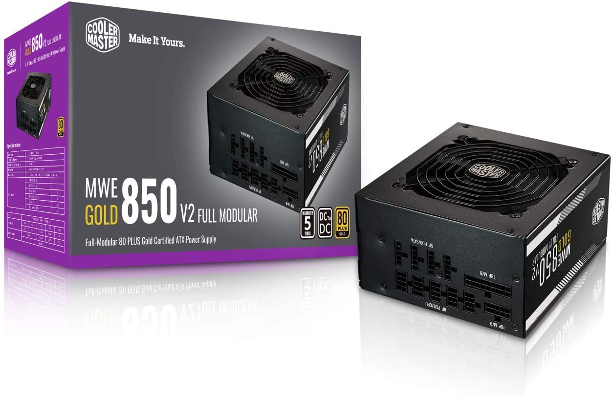 COOLER MASTER MWE GOLD 850 V2 FULL MODULAR POWER SUPPLY-POWER SUPPLY UNITS-Makotek Computers