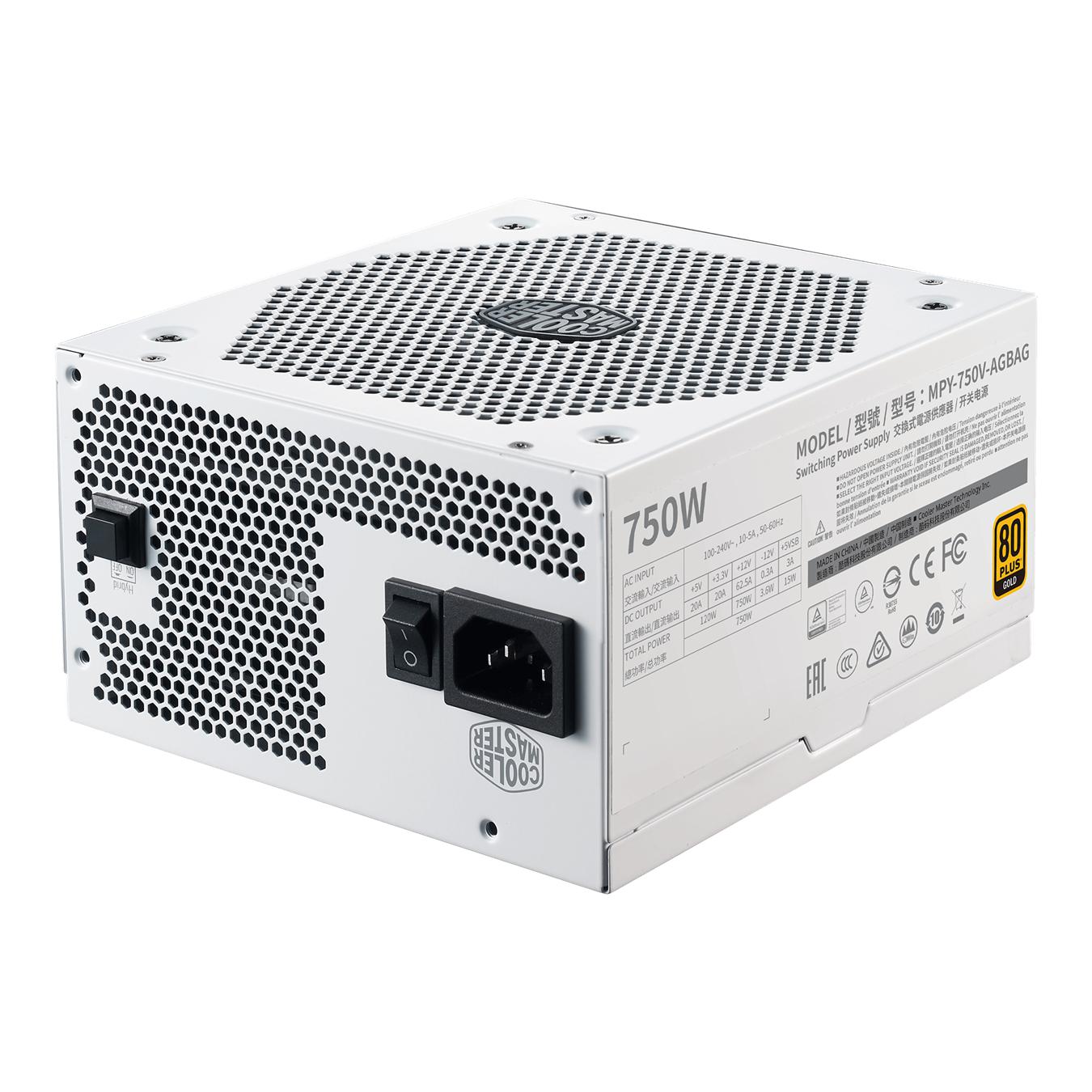 COOLER MASTER V750 80+ GOLD V2 WHITE EDITION TRUE RATED POWER SUPPLY-POWER SUPPLY-Makotek Computers