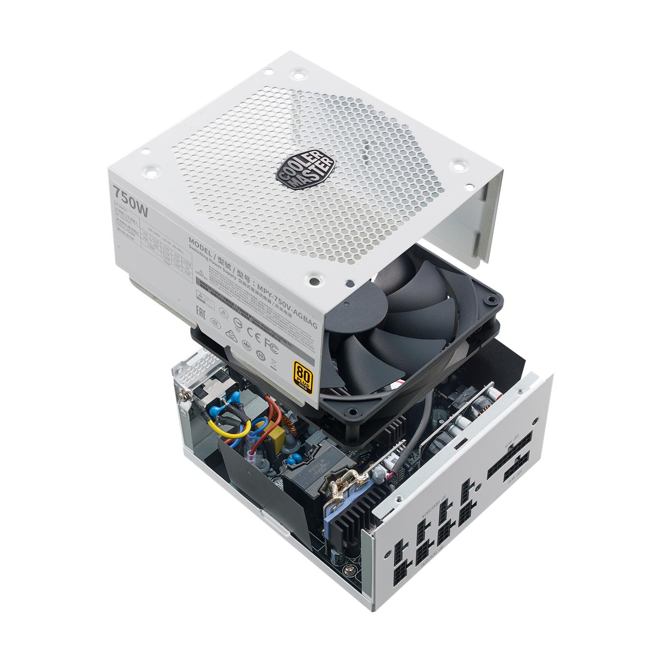 COOLER MASTER V750 80+ GOLD V2 WHITE EDITION TRUE RATED POWER SUPPLY-POWER SUPPLY-Makotek Computers