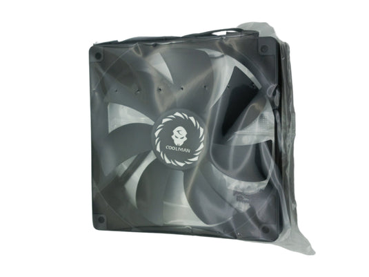 COOLMAN PM18 SINGLE FAN 12CM/120MM | PWM CONNECTOR |  DC 12V | BLACK |  12 MONTHS WARRANTY FANS