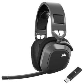 CORSAIR HS80 MAX WIRELESS GAMING HEADSET | STEEL GRAY | 2.4GHZ WIRELESS | BLUETOOTH | DOLBY ATMOS | OMNI-DIRECTIONAL MIC | USB WIRELESS RECEIVER | 6 MONTHS WARRANTY HEADSET