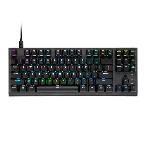 CORSAIR K60 PRO TKL OPTICAL-MECHANICAL GAMING KEBOARD | RGB | OPX SWITCH | 87 KEYS | BLACK | 6 MONTHS WARRANTY KEYBOARD