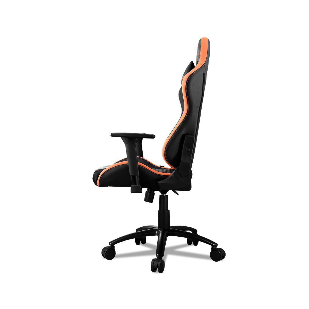 COUGAR ARMOR PRO GAMING CHAIR ‚Äì BLACK/ORANGE | 170¬∫ RECLINABLE BACKREST | HEIGHT ADJUSTMENT CLASS 4 GASLIFT CYLINDER | 3D ARMREST | NECK & LUMBAR PILLOW-Chair-Makotek Computers