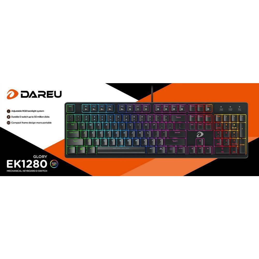 DAREU EK1280 GLORY RGB MECHANICAL KEYBOARD-KEYBOARD-Makotek Computers