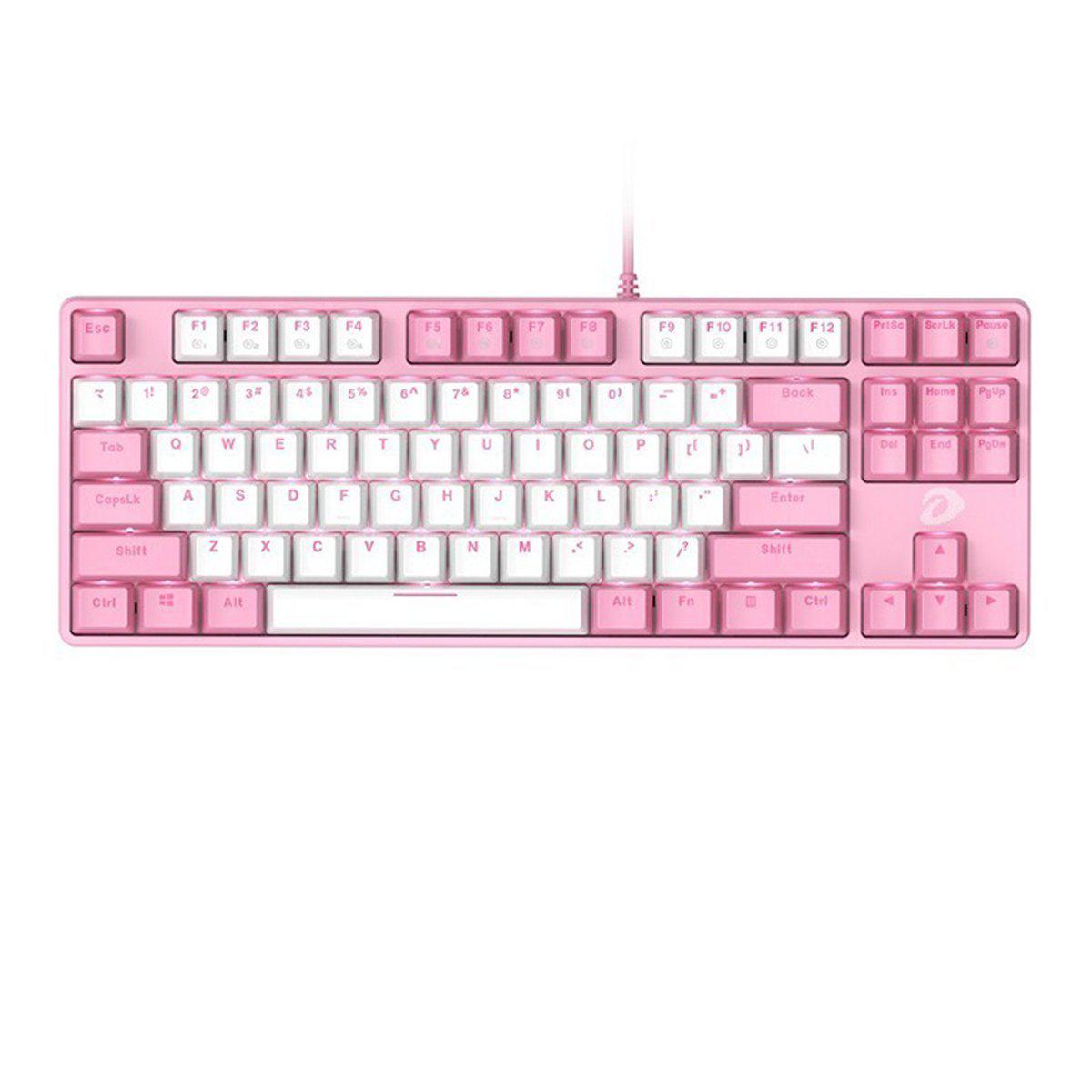 DAREU EK87 PINK MECHANICAL TKL (BLUE SWITCH) KEYBOARD-KEYBOARD-Makotek Computers