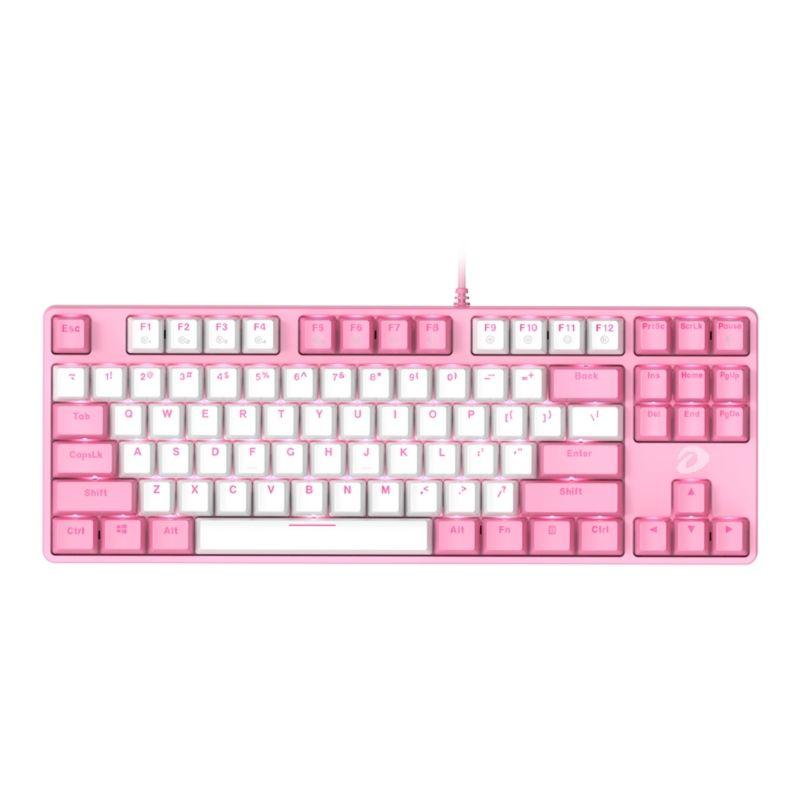 DAREU EK87 PINK MECHANICAL TKL (RED SWITCH) KEYBOARD-KEYBOARD-Makotek Computers