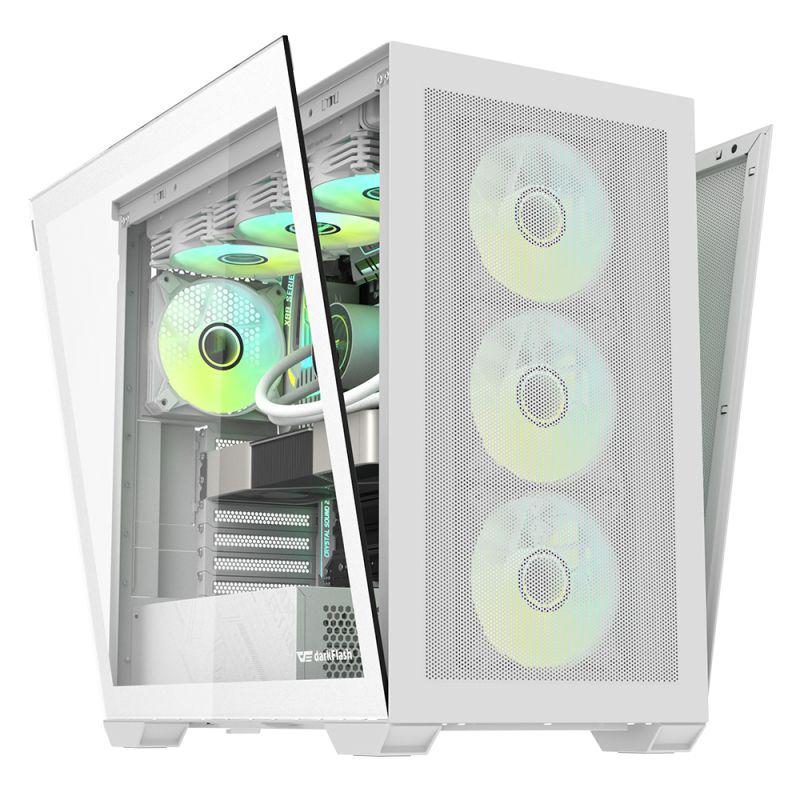 DARKFLASH DLX4000 E-ATX WHITE PC CASE-CASE-Makotek Computers