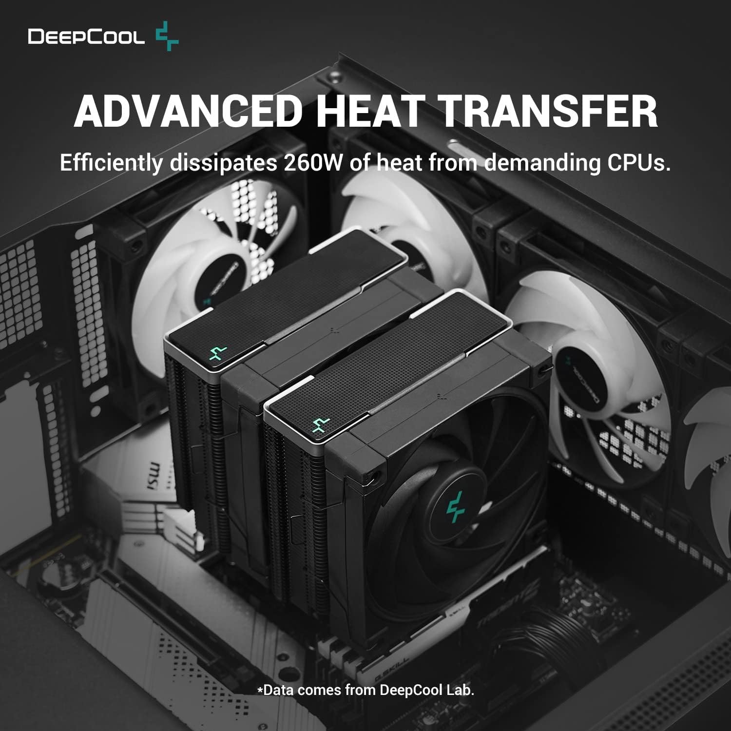 DEEPCOOL AK620 ZERO DARK CPU AIR COOLER-CPU COOLER-Makotek Computers