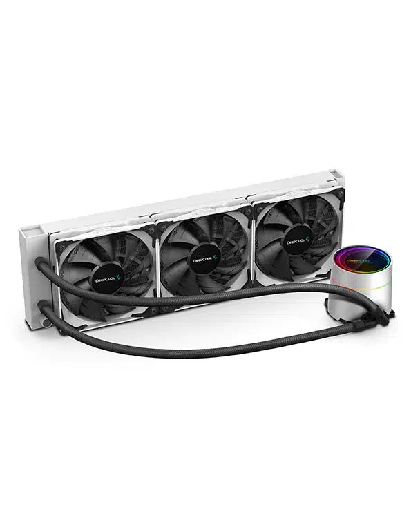 DEEPCOOL CASTLE 360EX A-RGB WHITE 360MM CPU AIO LIQUID COOLER-LIQUID COOLER-Makotek Computers