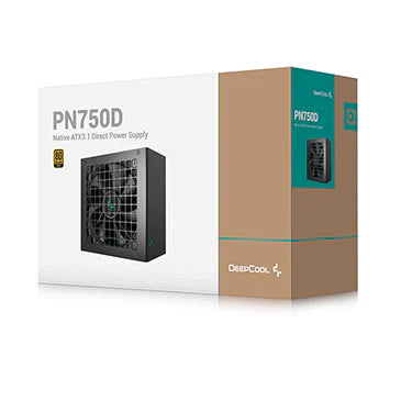 DEEPCOOL PN750D-FC | 750W | 80+ GOLD | FULL WIRE | FLAT CABLE | BLACK |  12 MONTHS WARRANTY POWER SUPPLY UNITS