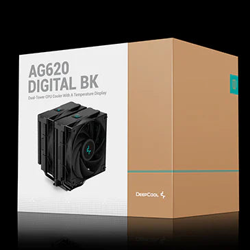 DEEPCOOL R-AG620-BKNDMN-G-2 | DIGITAL SCREEN | DUAL TOWER COOLER | 120MM * 2 | LGA 1700 | AM4/AM5 | BLACK | ARGB | CPU COOLER