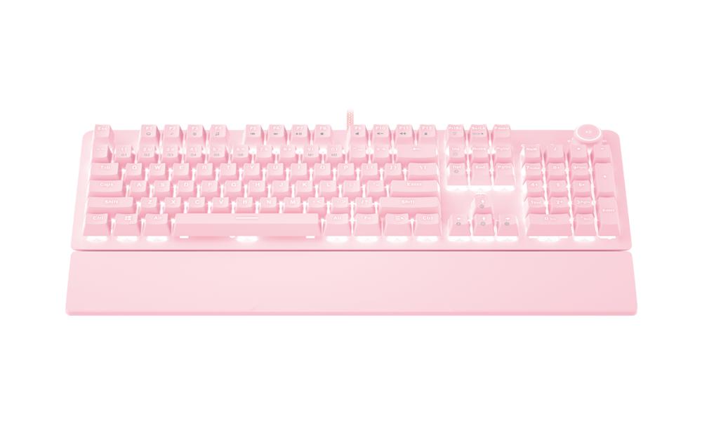 FANTECH MAXPOWER MK853 V2 BLUE SWITCH RGB LED WITH WRIST REST SAKURA PINK KEYBOARD-KEYBOARD-Makotek Computers