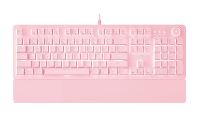 FANTECH MAXPOWER MK853 V2 BLUE SWITCH RGB LED WITH WRIST REST SAKURA PINK KEYBOARD-KEYBOARD-Makotek Computers