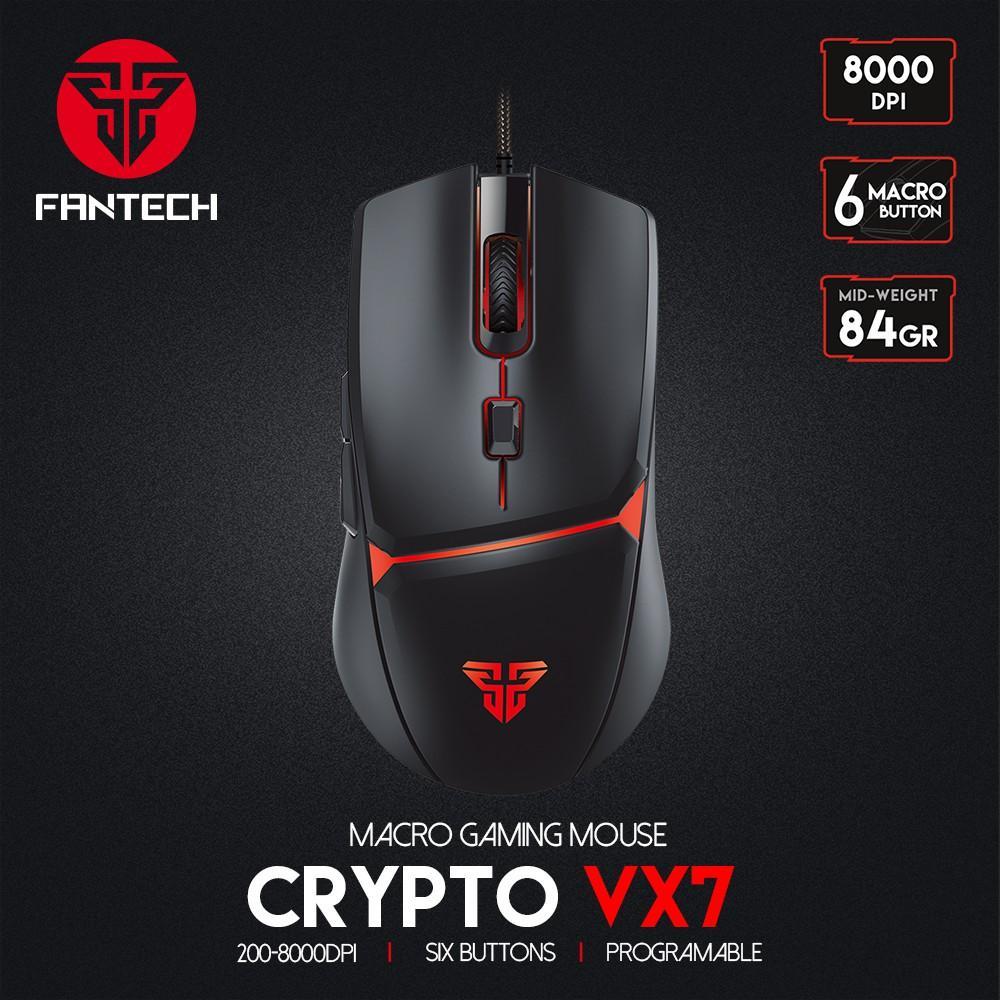 FANTECH VX7 CRYPTO BLACK MOUSE-MOUSE-Makotek Computers