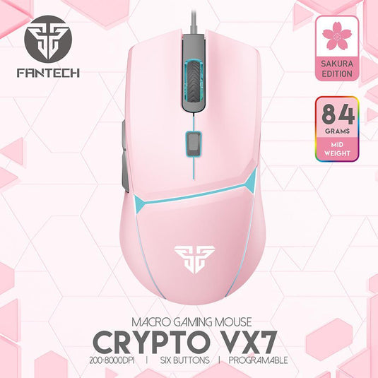 FANTECH VX7 SAKURA PINK MOUSE-MOUSE-Makotek Computers