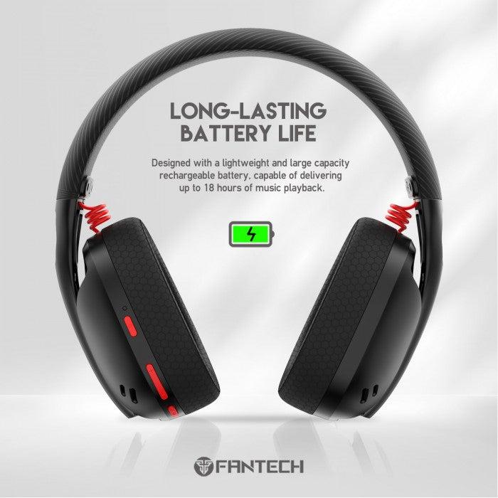 FANTECH WHG01 TAMAGO BLACK WIRELESS, BLUETOOTH AND WIRED LIGHT WEIGHT HEADSET-HEADSET-Makotek Computers