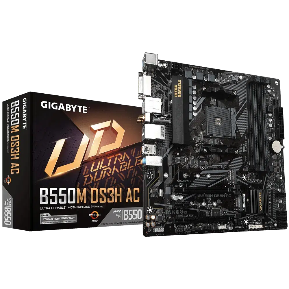 GIGABYTE B550M DS3H AC ULTRA DURABLE MOTHERBOARD-MOTHERBOARDS-Makotek Computers