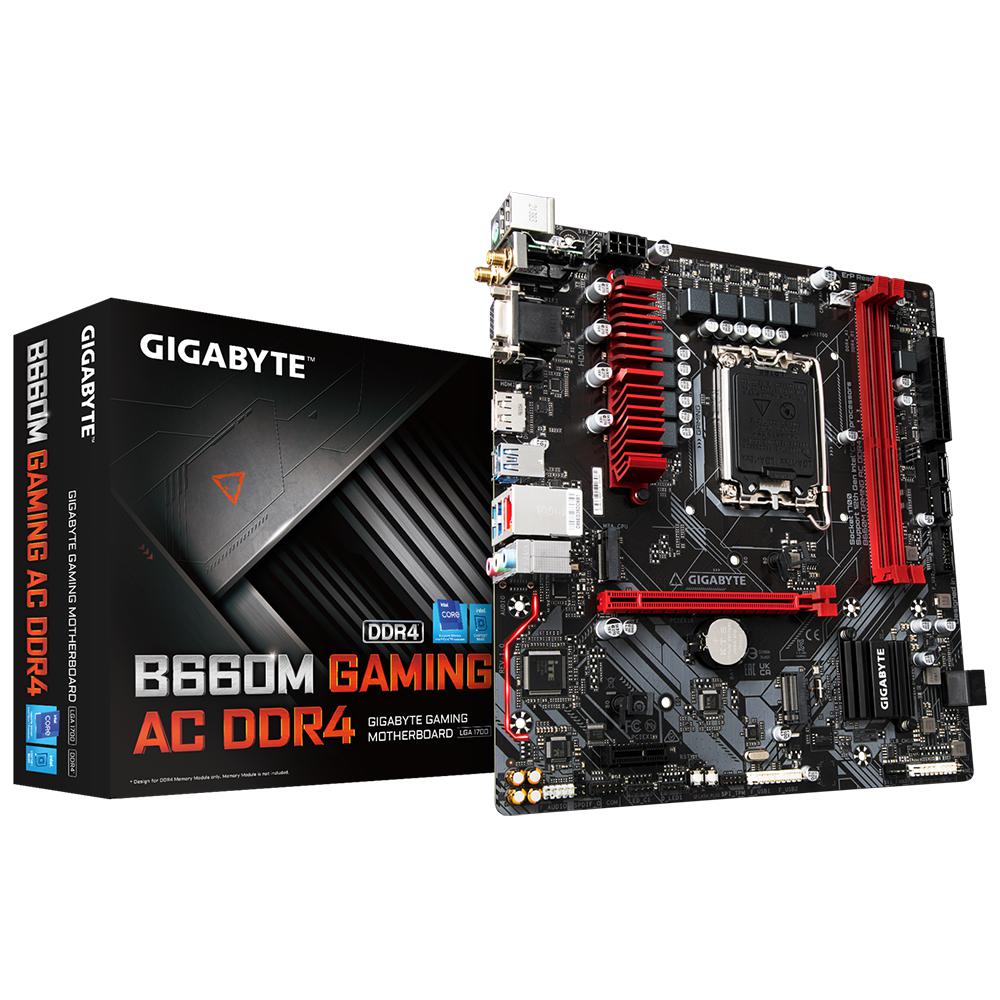 GIGABYTE B660M GAMING AC DDR4 INTEL LGA 1700 MOTHERBOARD-MOTHERBOARDS-Makotek Computers