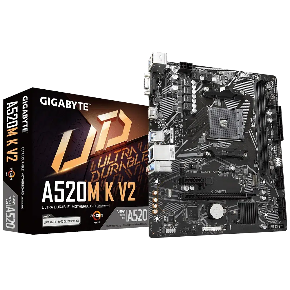 GIGABYTE GA-A520M-K-V2 DDR4A AM4 MOTHERBAORD-MOTHERBOARD-Makotek Computers