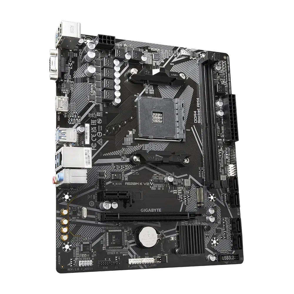 GIGABYTE GA-A520M-K-V2 DDR4A AM4 MOTHERBAORD-MOTHERBOARD-Makotek Computers