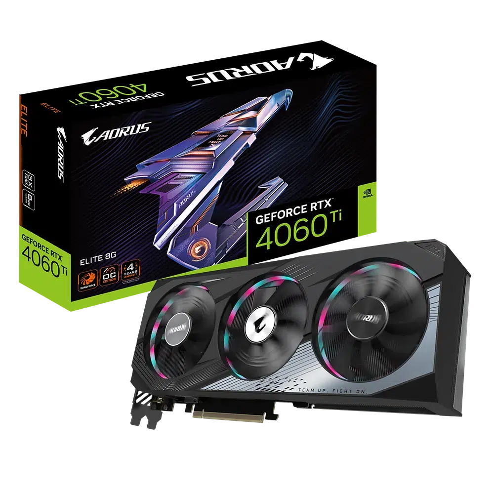 GIGABYTE GEFORCE AORUS RTX 4060 TI ELITE 8GB GDDR6 GRAPHICS CARD-GRAPHICS CARD-Makotek Computers