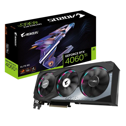 GIGABYTE GEFORCE AORUS RTX 4060 TI ELITE 8GB GDDR6 GRAPHICS CARD-GRAPHICS CARD-Makotek Computers