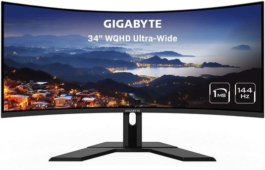 GIGABYTE G34WQC 34" 144HZ ULTRAWIDE CURVED MONITOR-Monitor-Makotek Computers