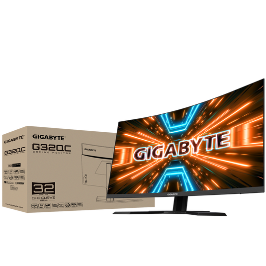 GIGABYTE GP-GS32QC-AP | 31.5" | 2560 X 1440 | 1MS | 165 HZ | VA | 1500R | CURVE | HDMI 2.0 * 2 | DP 1.2 * 1 (HDR CAPABLE) | 94% DCI-P3 | 124% SRGB | 12 MONTHS WARRANTY MONITOR