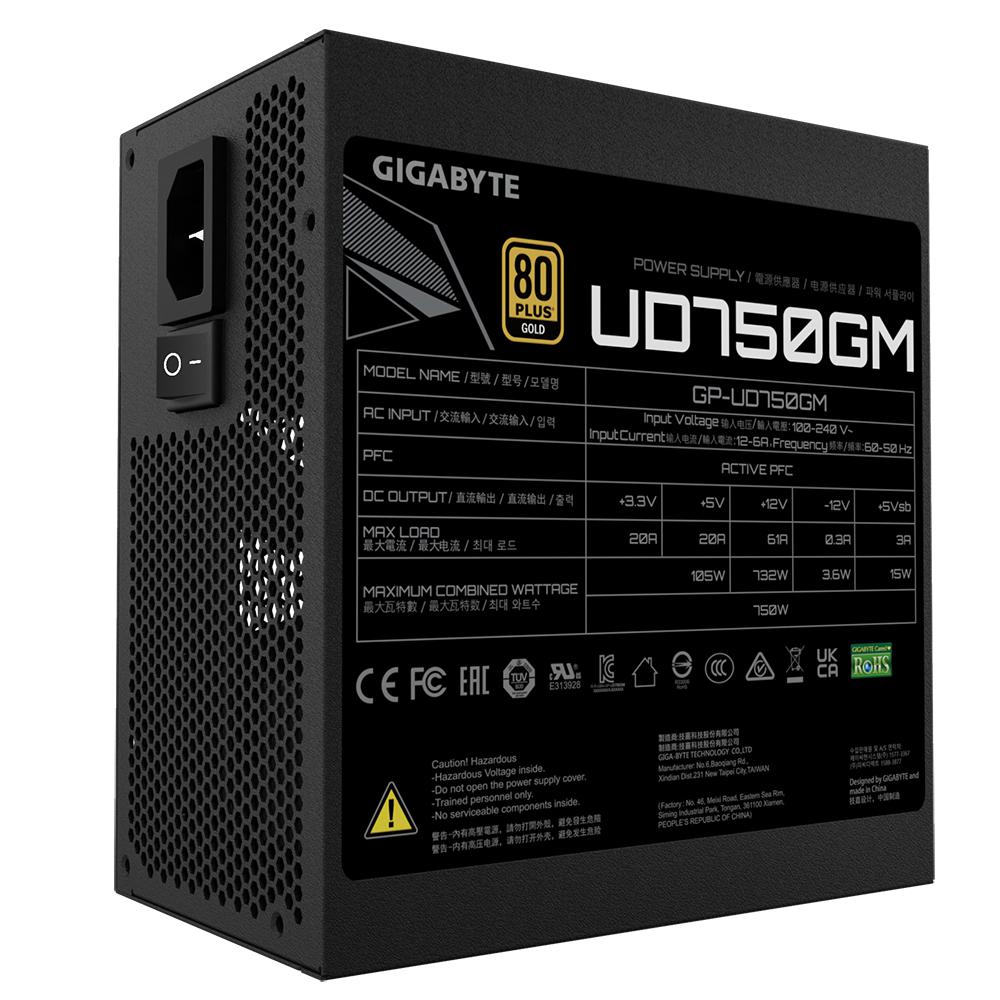 GIGABYTE UD750GM GOLD 750W 80+ FULL MODULAR PSU-POWER SUPPLY UNITS-Makotek Computers